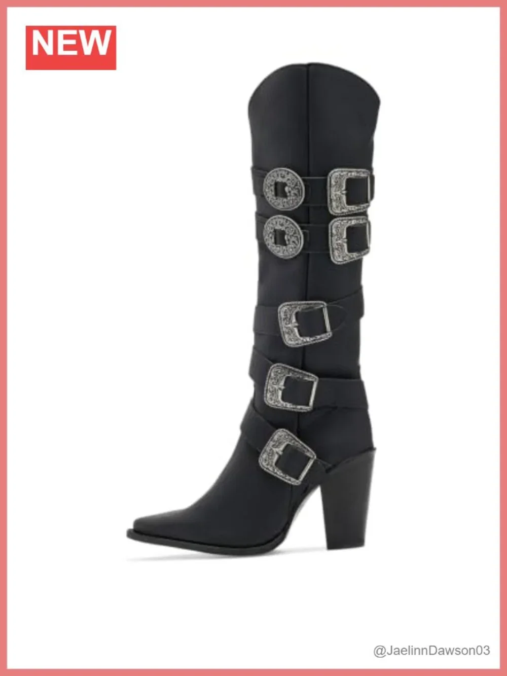Over the Knee High Leather Snip Toe Boots Heels Zip Casual